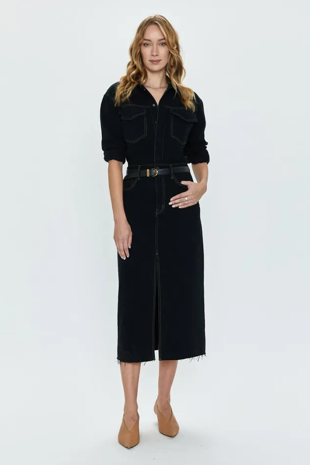 Women Amira Midi Dress 8211 Vioght Pistola Denim Dresses