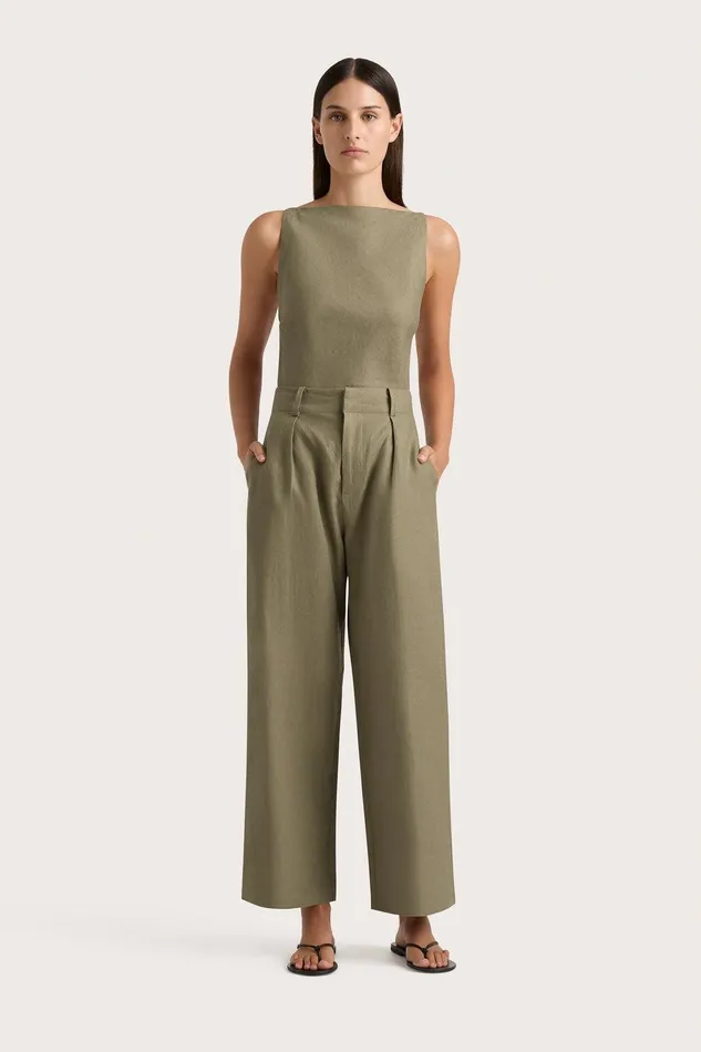 Women Antibes Top Khaki Faithfull The Brand Tops Women Antibes Top Khaki Faithfull The Brand Tops