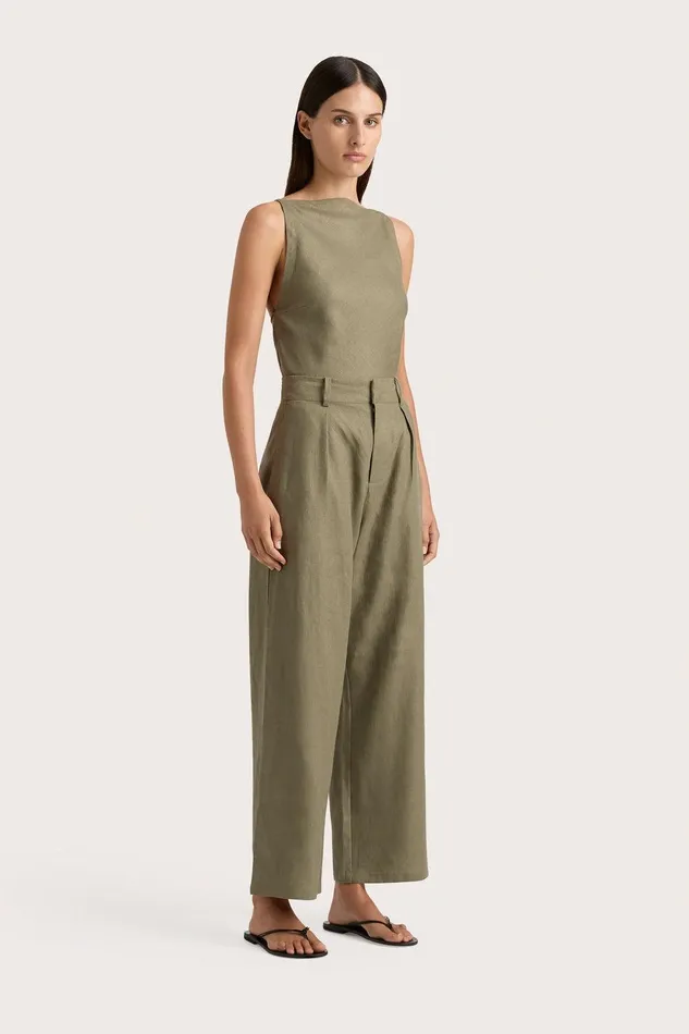 Women Antibes Top Khaki Faithfull The Brand Tops Women Antibes Top Khaki Faithfull The Brand Tops