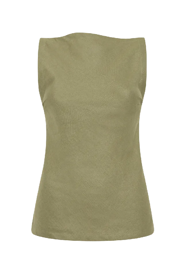 Women Antibes Top Khaki Faithfull The Brand Tops Women Antibes Top Khaki Faithfull The Brand Tops