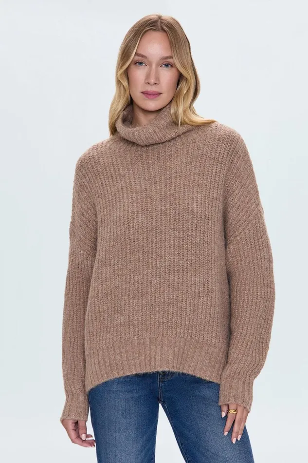 Women Ashley Turtleneck 8211 Camel Pistola Denim Sweaters and Knits
