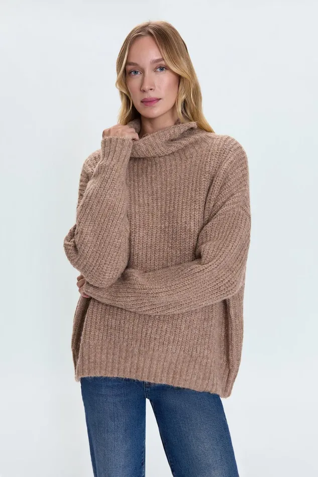 Women Ashley Turtleneck 8211 Camel Pistola Denim Sweaters and Knits