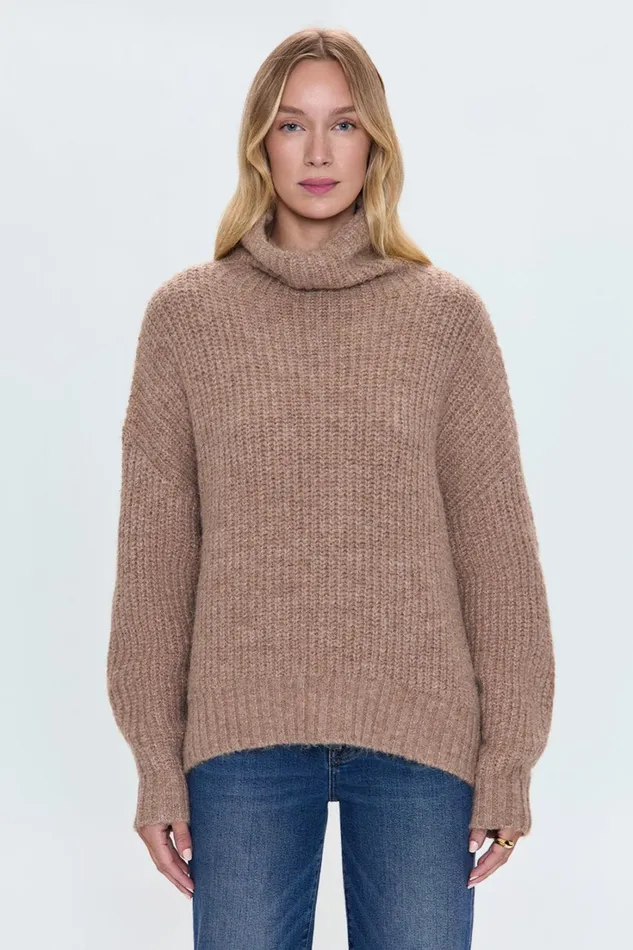 Women Ashley Turtleneck 8211 Camel Pistola Denim Sweaters and Knits