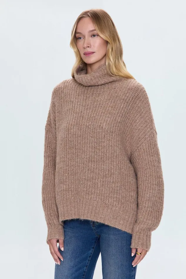 Women Ashley Turtleneck 8211 Camel Pistola Denim Sweaters and Knits