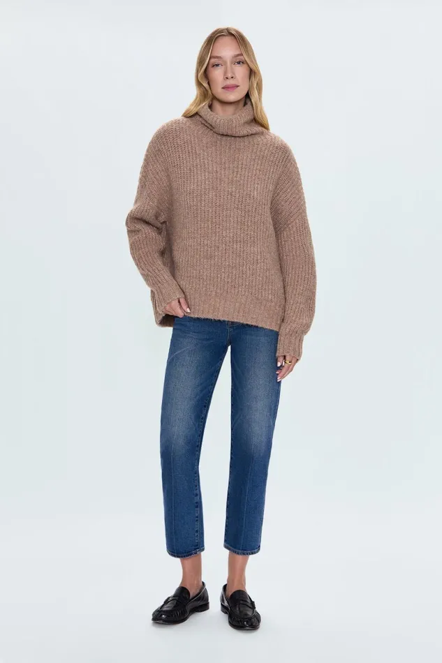 Women Ashley Turtleneck 8211 Camel Pistola Denim Sweaters and Knits