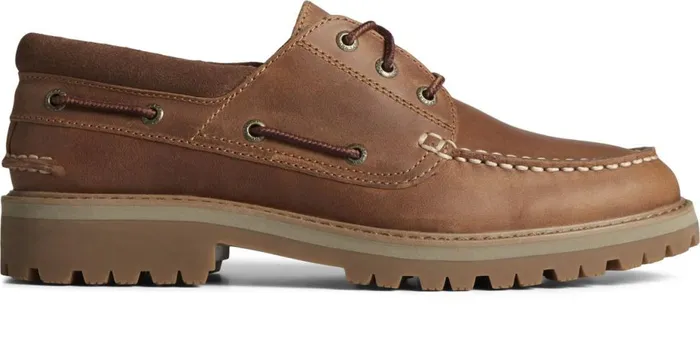 Women Authentic Original Unlined Lug 3Eye Boat Shoe Tan Sperry Boat Shoes