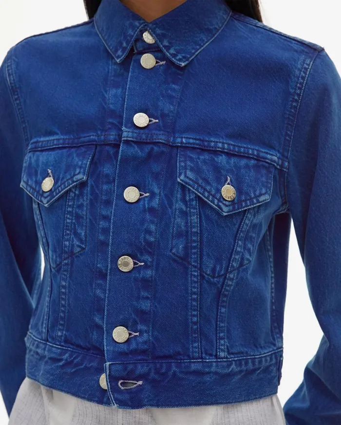 Women Azurite Fem Little Trucker Jacket Accelerated Azurite Stone Helmut Lang Jackets