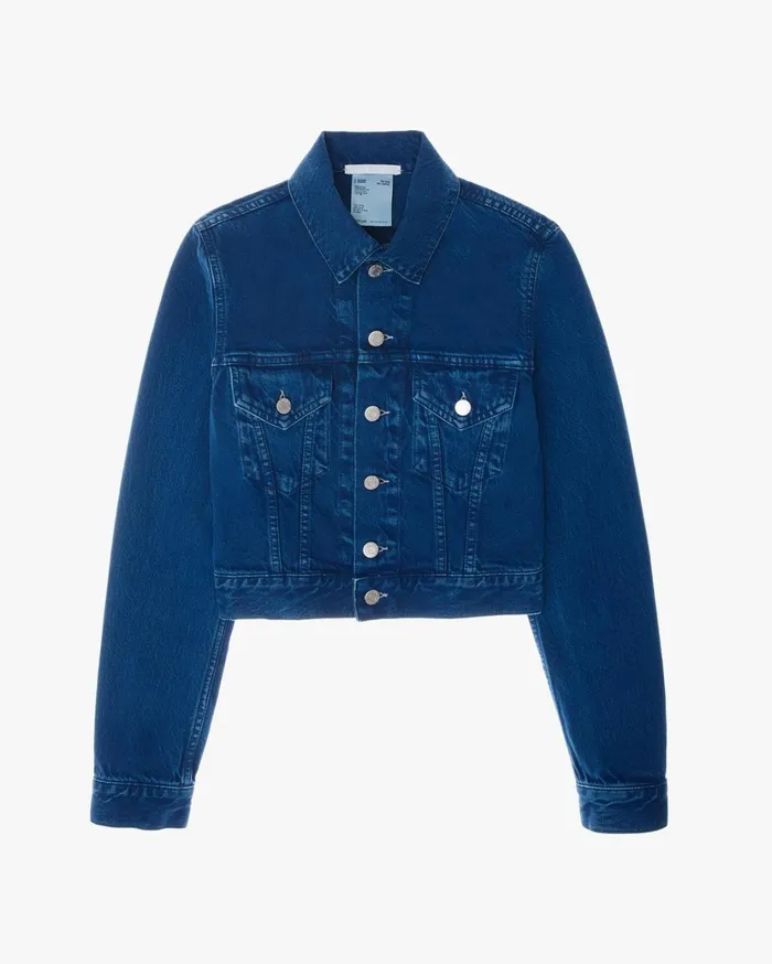 Women Azurite Fem Little Trucker Jacket Accelerated Azurite Stone Helmut Lang Jackets