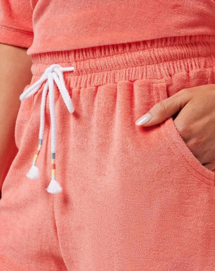 Women BACK IN THE SUN BABY TERRY SHORT Shell Pink TravisMathew Shorts