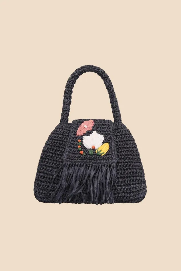 Women Bags RIXO Sherrie Navy Embroidery