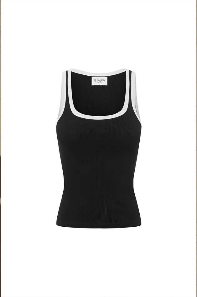 Women Basic Runaway The Label ANGELO TANK Black