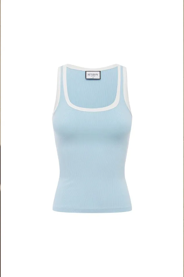 Women Basic Runaway The Label ANGELO TANK Ice Blue