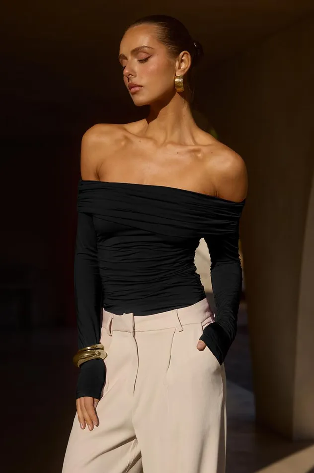 Women Basic Runaway The Label AZURA TOP Black