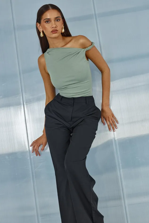 Women Basic Runaway The Label BLAKE TOP Sage