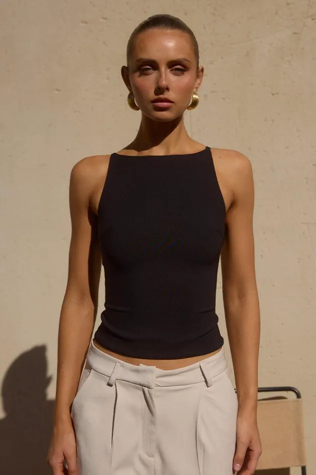 Women Basic Runaway The Label CARTER TOP Black