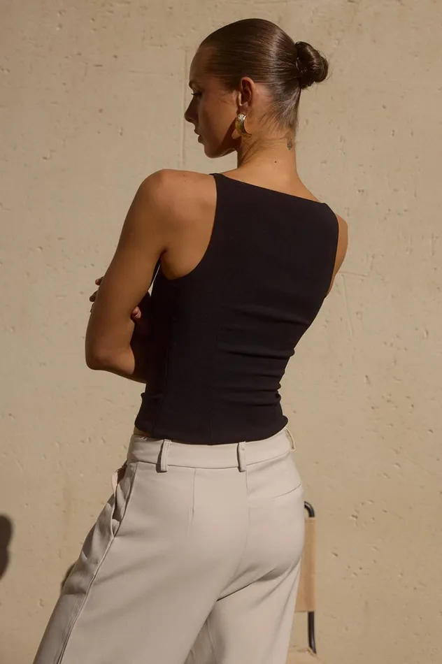 Women Basic Runaway The Label CARTER TOP Black