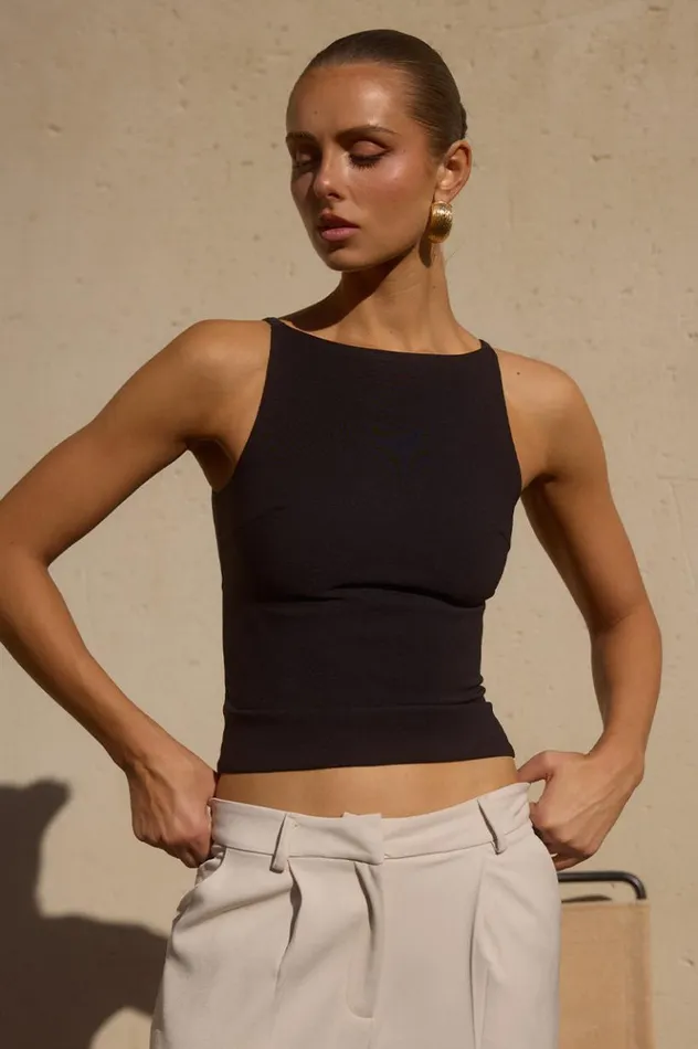 Women Basic Runaway The Label CARTER TOP Black