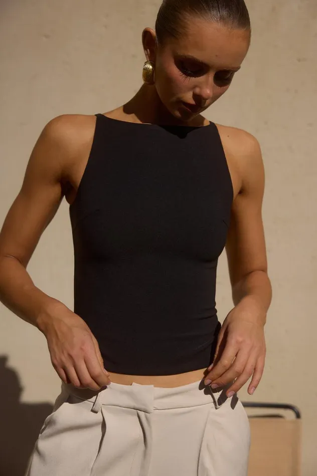 Women Basic Runaway The Label CARTER TOP Black
