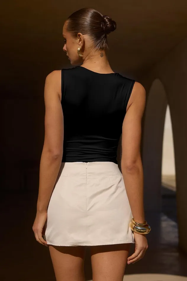Women Basic Runaway The Label REIGN TOP Black