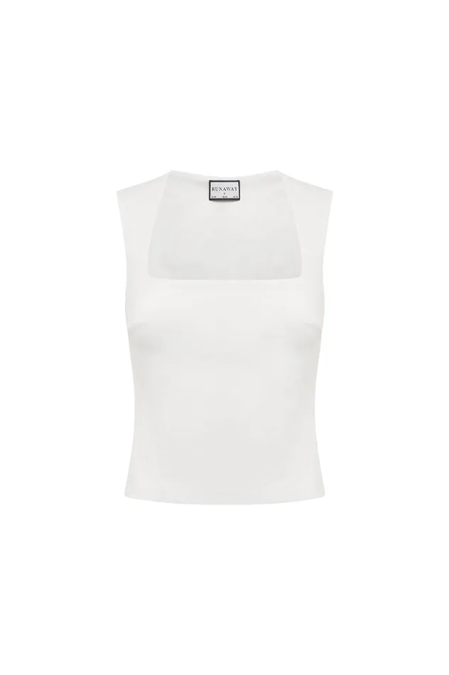 Women Basic Runaway The Label REIGN TOP White
