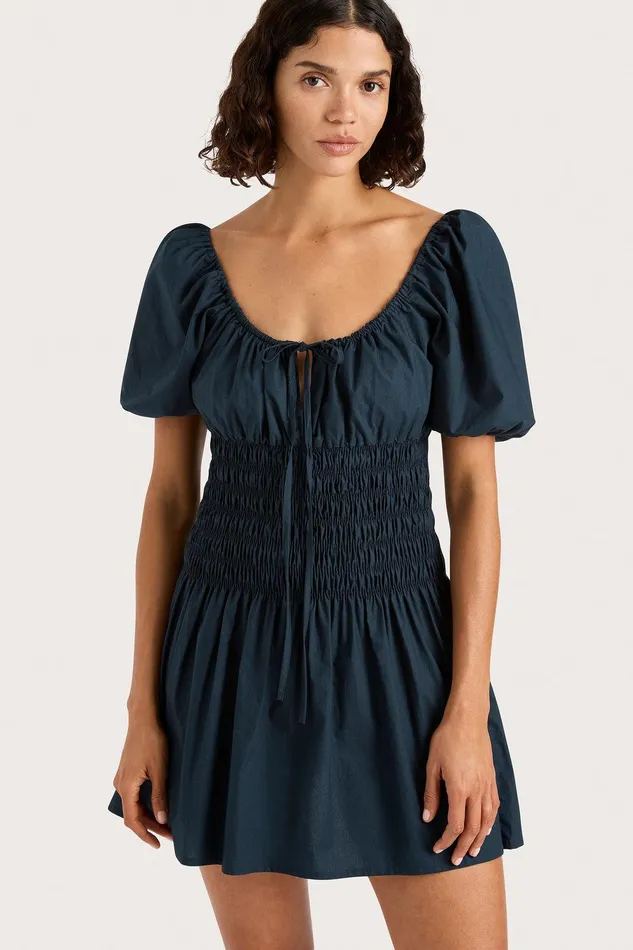 Women Beatrice Mini Dress Navy Faithfull The Brand Mini Dresses Women Beatrice Mini Dress Navy Faithfull The Brand Mini Dresses
