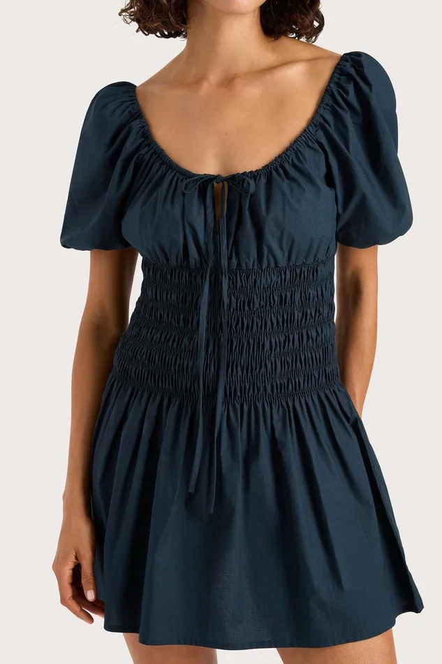 Women Beatrice Mini Dress Navy Faithfull The Brand Mini Dresses Women Beatrice Mini Dress Navy Faithfull The Brand Mini Dresses