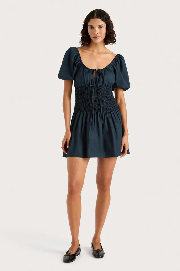 Women Beatrice Mini Dress Navy Faithfull The Brand Mini Dresses Women Beatrice Mini Dress Navy Faithfull The Brand Mini Dresses