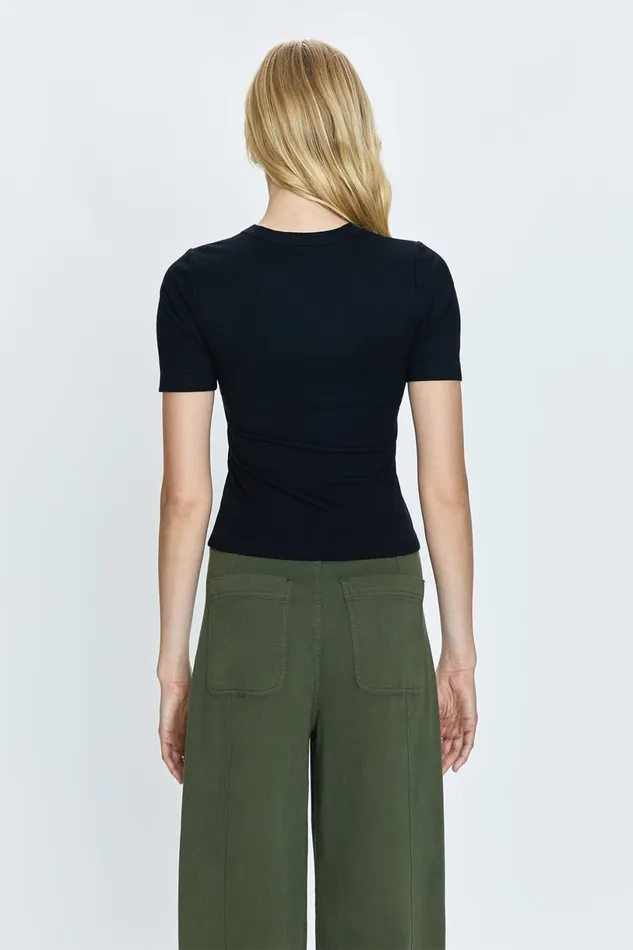 Women Bella Fitted Tee 8211 Noir Pistola Denim Tees and Tanks