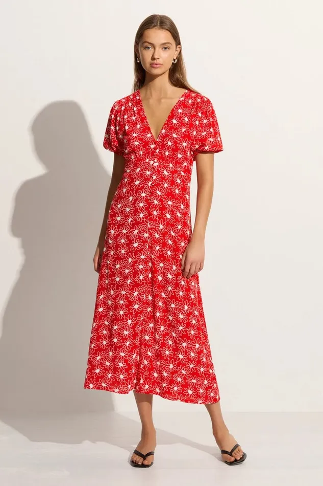 Women Bellavista Midi Dress La Isla Floral Red Exclusive 8211 Final Sale Faithfull The Brand Dresses Women Bellavista Midi Dress La Isla Floral Red Exclusive 8211 Final Sale Faithfull The Brand Dresses