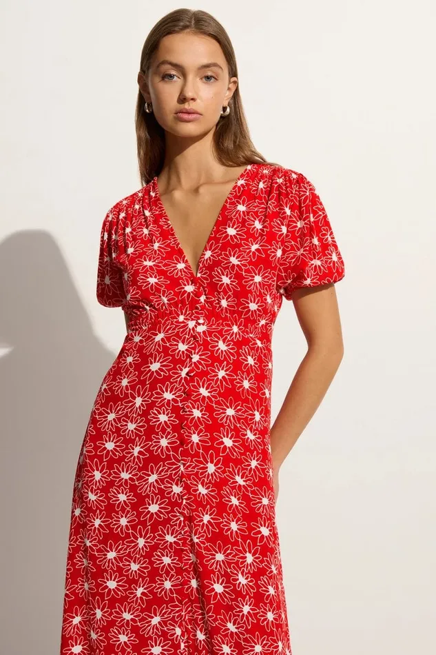 Women Bellavista Midi Dress La Isla Floral Red Exclusive 8211 Final Sale Faithfull The Brand Dresses Women Bellavista Midi Dress La Isla Floral Red Exclusive 8211 Final Sale Faithfull The Brand Dresses