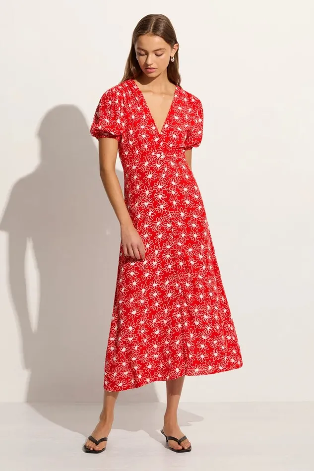 Women Bellavista Midi Dress La Isla Floral Red Exclusive 8211 Final Sale Faithfull The Brand Dresses Women Bellavista Midi Dress La Isla Floral Red Exclusive 8211 Final Sale Faithfull The Brand Dresses