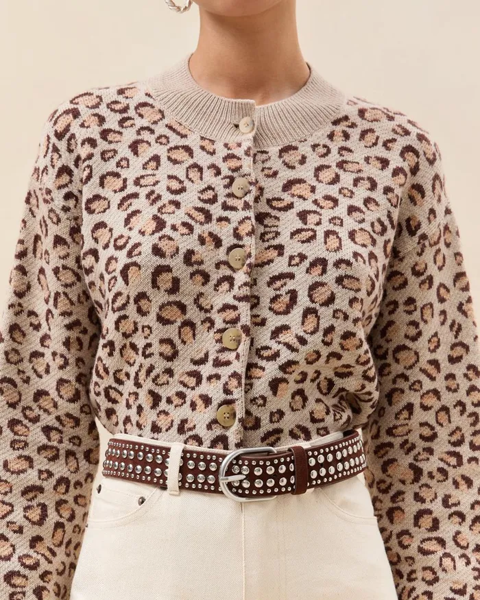 Women Belts Loeffler Randall Isaac EspressoSilver Studded Belt Women Belts Loeffler Randall Isaac EspressoSilver Studded Belt