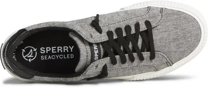 Women Bermuda SeaCycled Canvas Sneaker Black Sperry Sneakers
