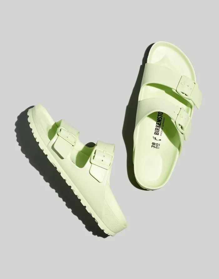 Women Birkenstock Arizona EVA Sandals Faded Lime Madewell Sandals