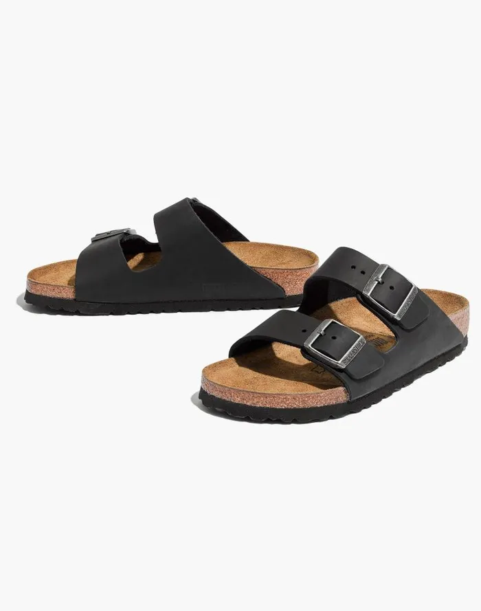 Women Birkenstock Arizona Sandals In BirkoFlor True Black Madewell Sandals