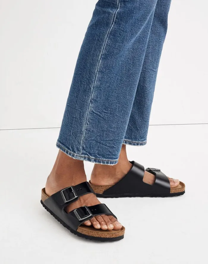 Women Birkenstock Arizona Sandals In BirkoFlor True Black Madewell Sandals