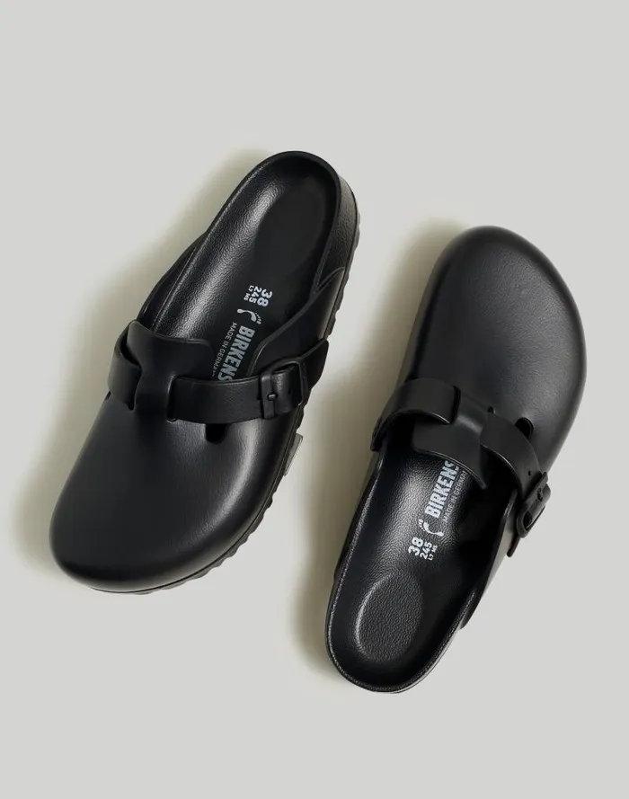 Women Birkenstock Boston EVA Sandals True Black Madewell Flats and Loafers