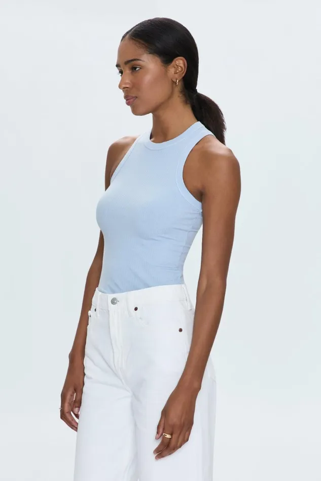 Women Blake Bodysuit 8211 Celestial Blue Pistola Denim Tees and Tanks