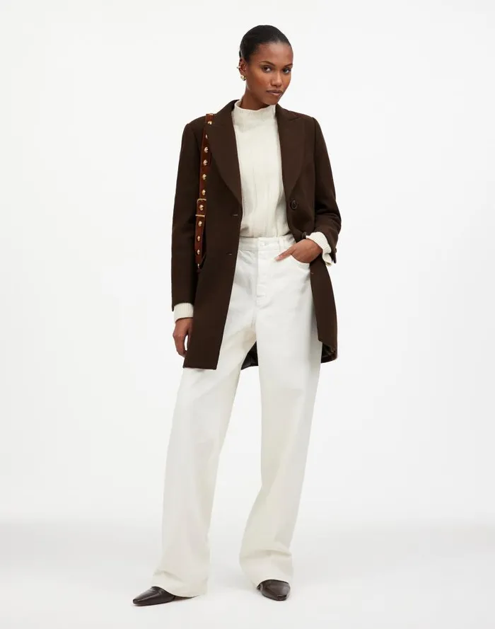 Women Blazer Coat In Insuluxe Fabric Hthr Cold Brew Madewell Coats Jackets