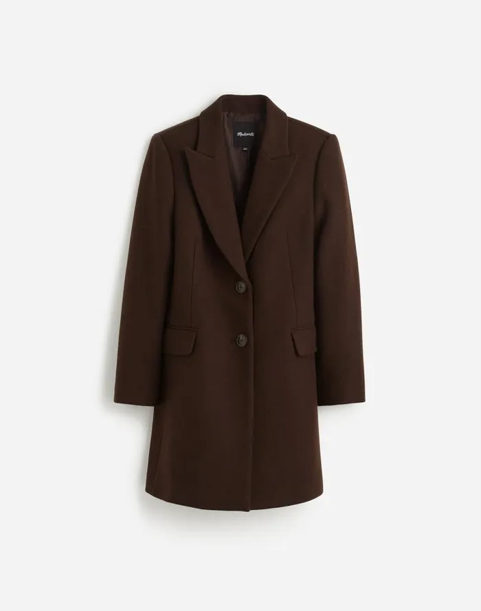 Women Blazer Coat In Insuluxe Fabric Hthr Cold Brew Madewell Coats Jackets