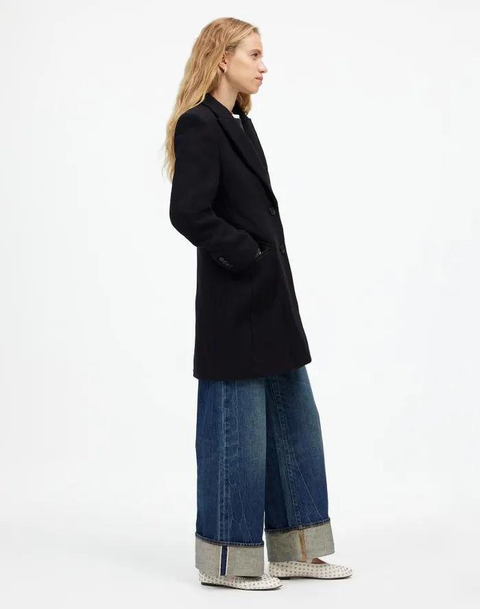 Women Blazer Coat In Insuluxe Fabric True Black Madewell Coats Jackets