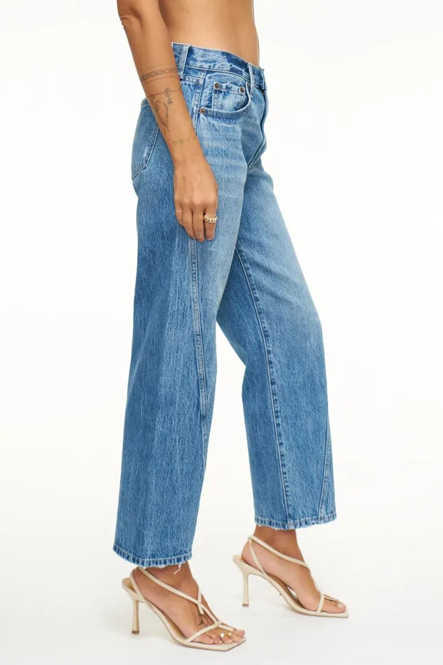 Women Bobbie Ankle Mid Loose Straight Ankle Jean 8211 Coastline Vintage Pistola Denim Denim