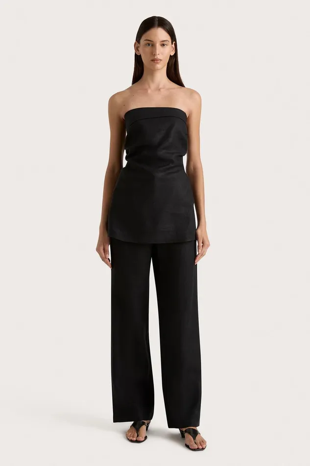 Women Boe Tunic Top Black Faithfull The Brand Tops