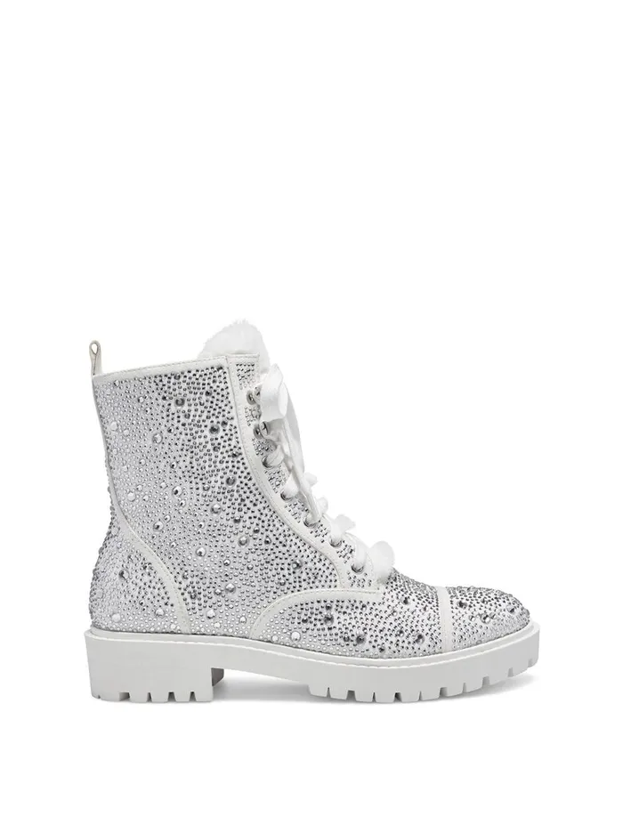 Women Boots and Booties Jessica Simpson Kalirah Boot In White White Sparkle