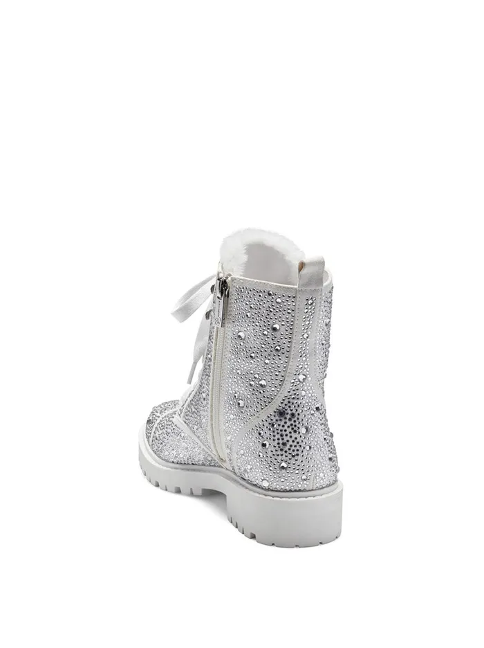 Women Boots and Booties Jessica Simpson Kalirah Boot In White White Sparkle