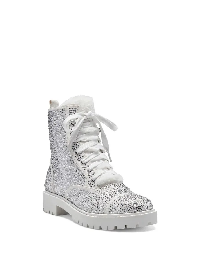 Women Boots and Booties Jessica Simpson Kalirah Boot In White White Sparkle