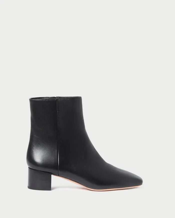 Women Boots Loeffler Randall Ginny Black Leather Ankle Boot