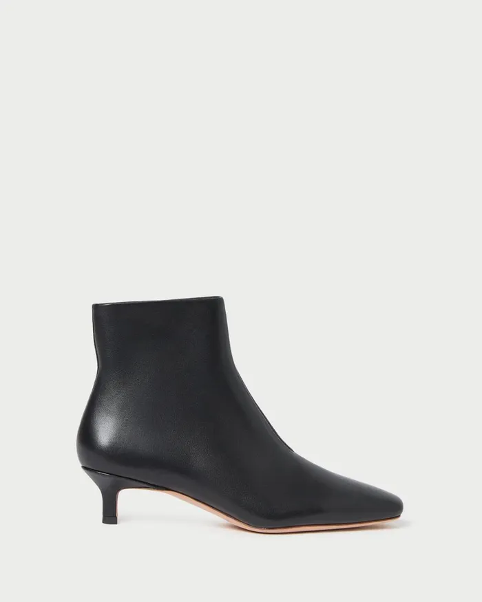 Women Boots Loeffler Randall Marcella Black Leather Ankle Boot