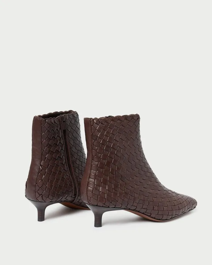 Women Boots Loeffler Randall Marcella Espresso Woven Ankle Boot Women Boots Loeffler Randall Marcella Espresso Woven Ankle Boot