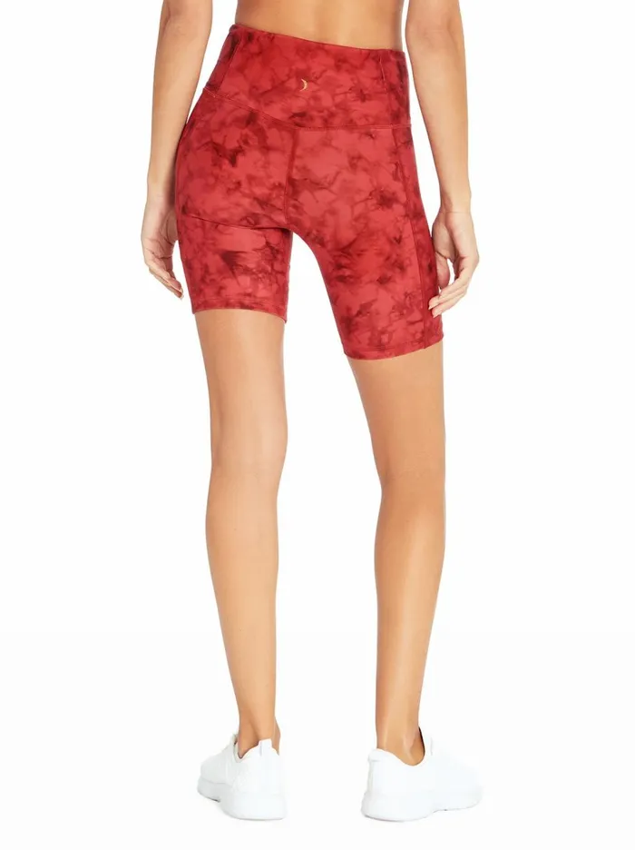 Women Bottoms Jessica Simpson Tummy Control Bermuda In Mineral Red Ink Tie Dye Mineral Red Ink Tie Dye